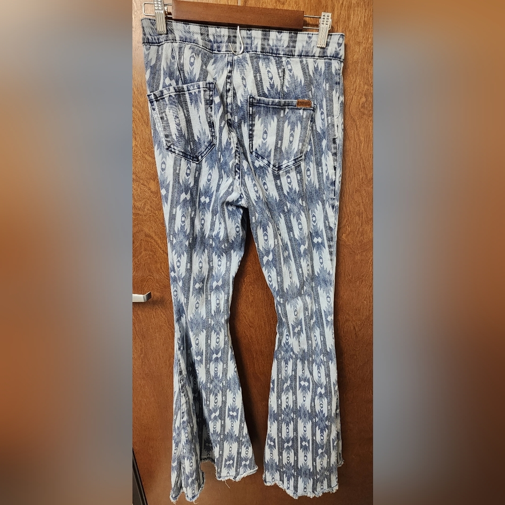 Rock And Roll Denim 15in Flare Jeans 28x36 - Picture 3 of 4